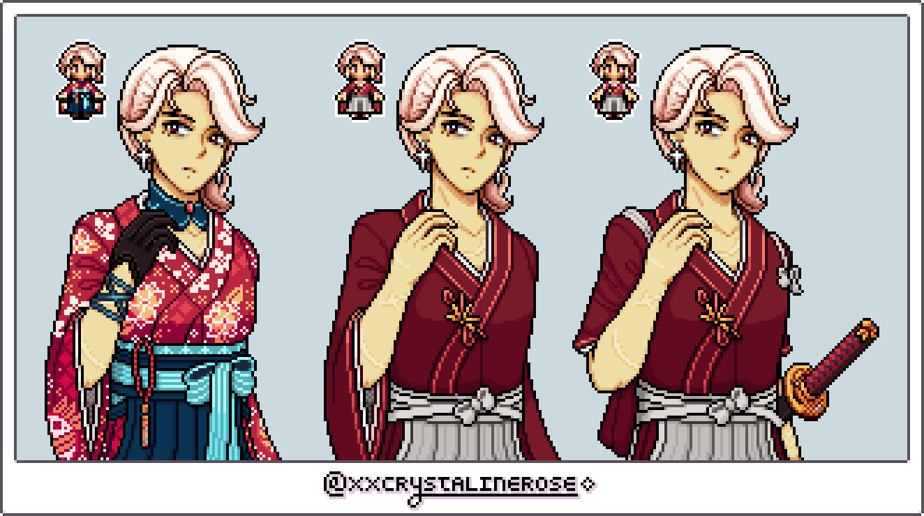 Extras pixel portrait showcase