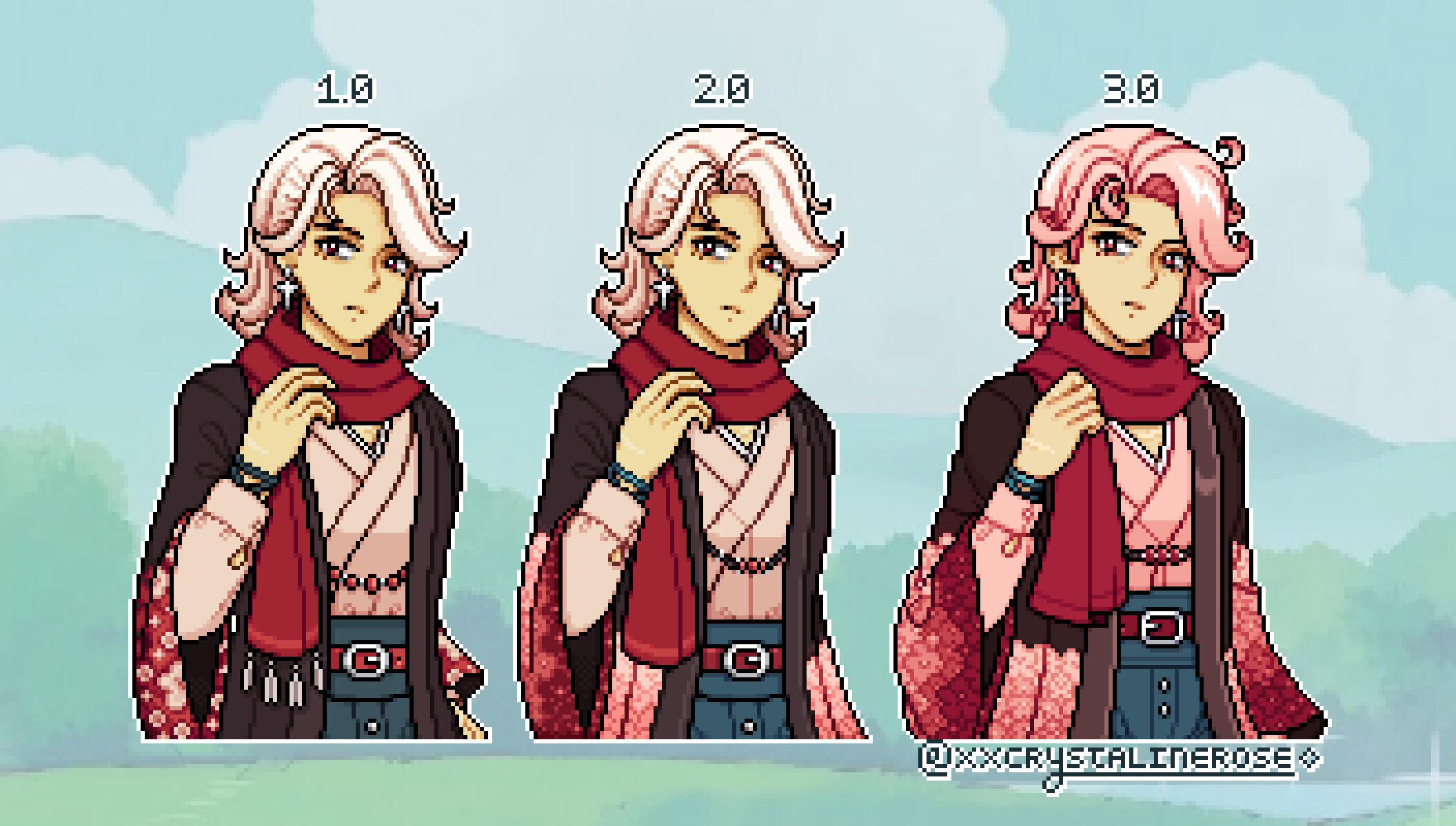 Pixel Portrait Version Timeline